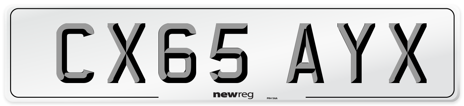 CX65 AYX Number Plate from New Reg